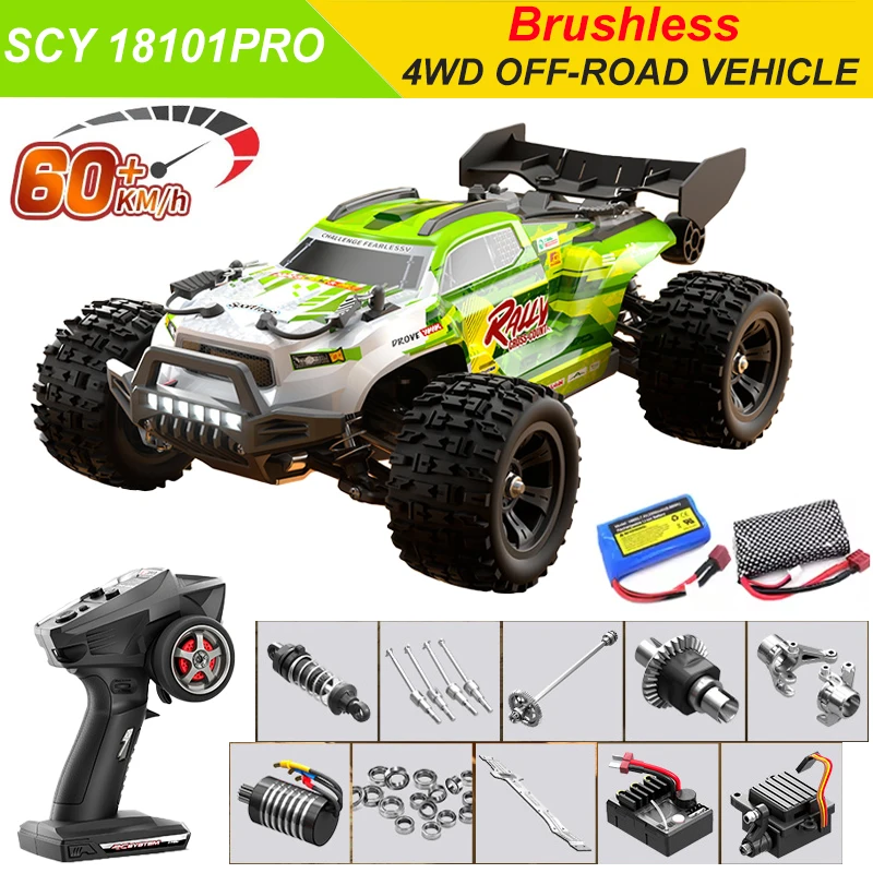 

SCY 18101PRO Electric Remote Control Car 1:18 2.4GHz Off Road Truck Model Climbing Toys Birthday Christmas Gift For Kids
