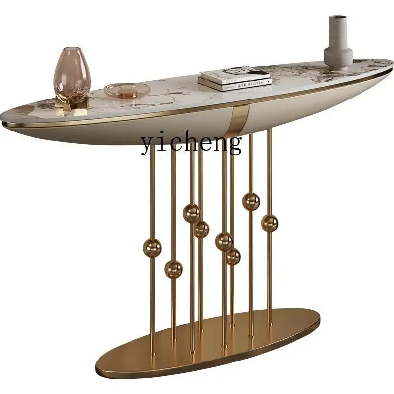 

ZZ Modern Light Luxury Entrance Platform Stainless Steel Entrance Entrance Table Corridor Simple Art End Platform