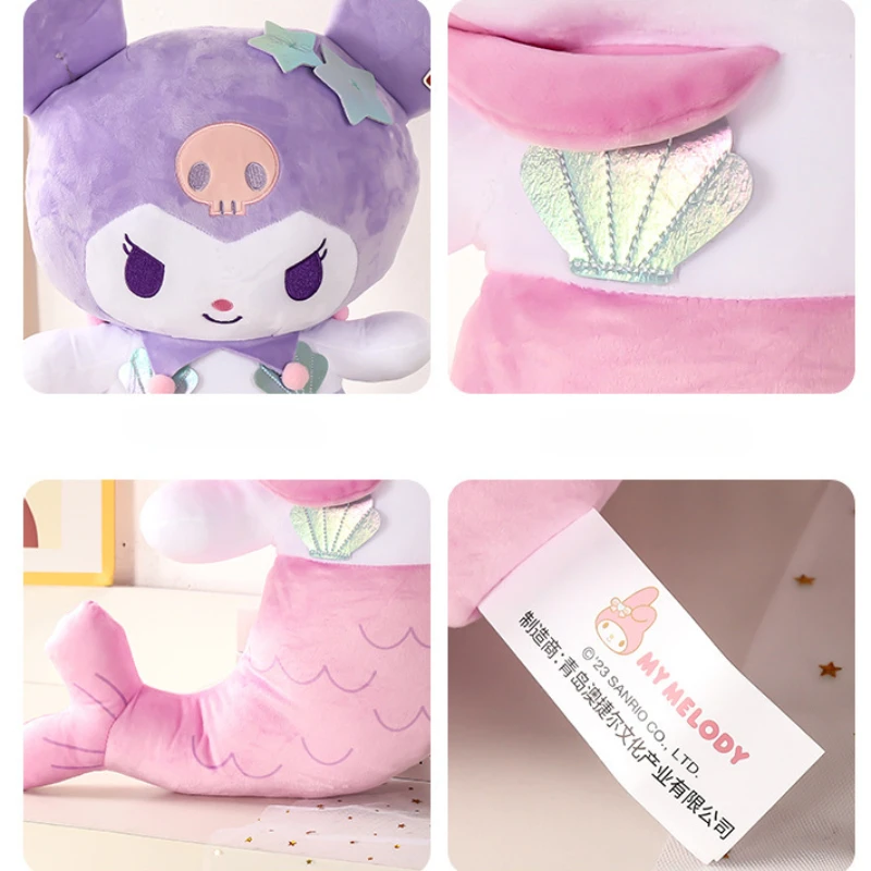 Sanrio Pop Hellokitty Kuromi Mymelodie Knuffel Getransformeerde Zeemeermin Kawaii Kussen Roomdecoration Anime Perifere Verjaardagscadeau