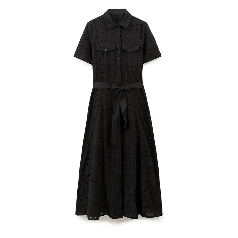 

New Fall Women's Clothing Style Fashionable Simple Casual Temperament with Belt Dress 47288
