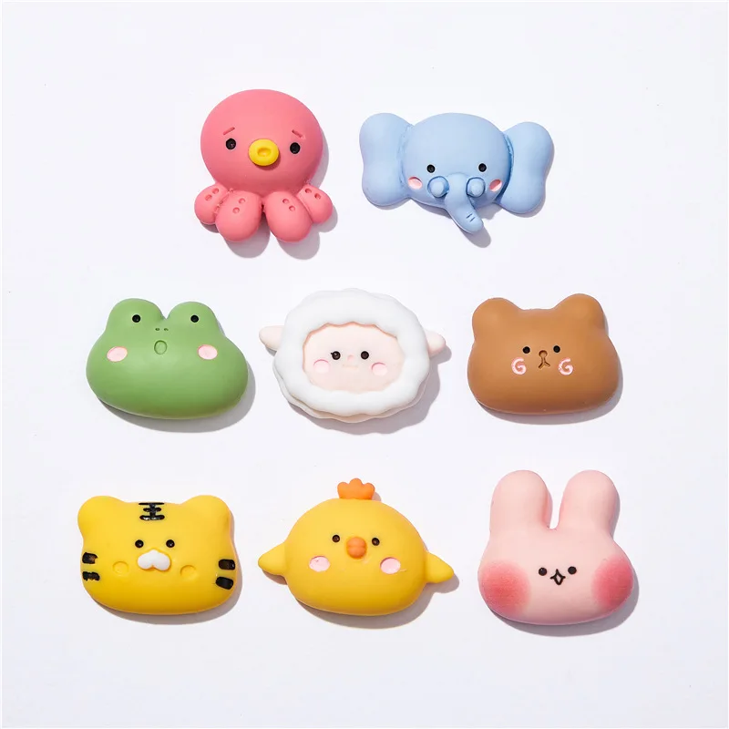 

Mini Cartoon Cute Animal Rabbit Bear Flatback Embellishments Resin Cabochons for Bows Scrapbooking Materials Crafting Supply
