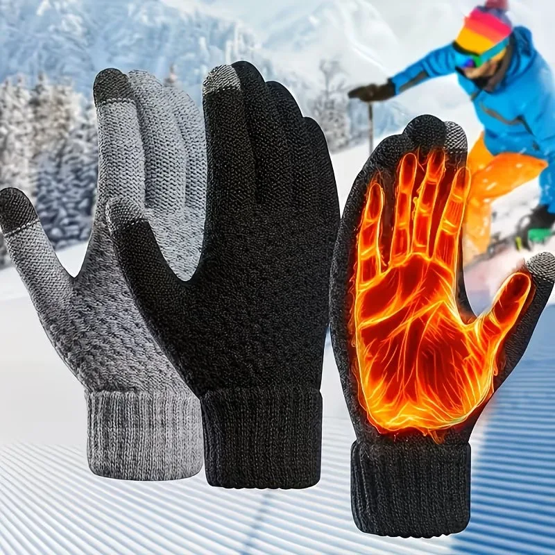 

1-20 пар зимних перчаток для сенсорных экранов, эластичные, толстые, вязаные, для женщин, универсальные для занятий спортом, велоспортом, пеших прогулок и активного отдыха на природе