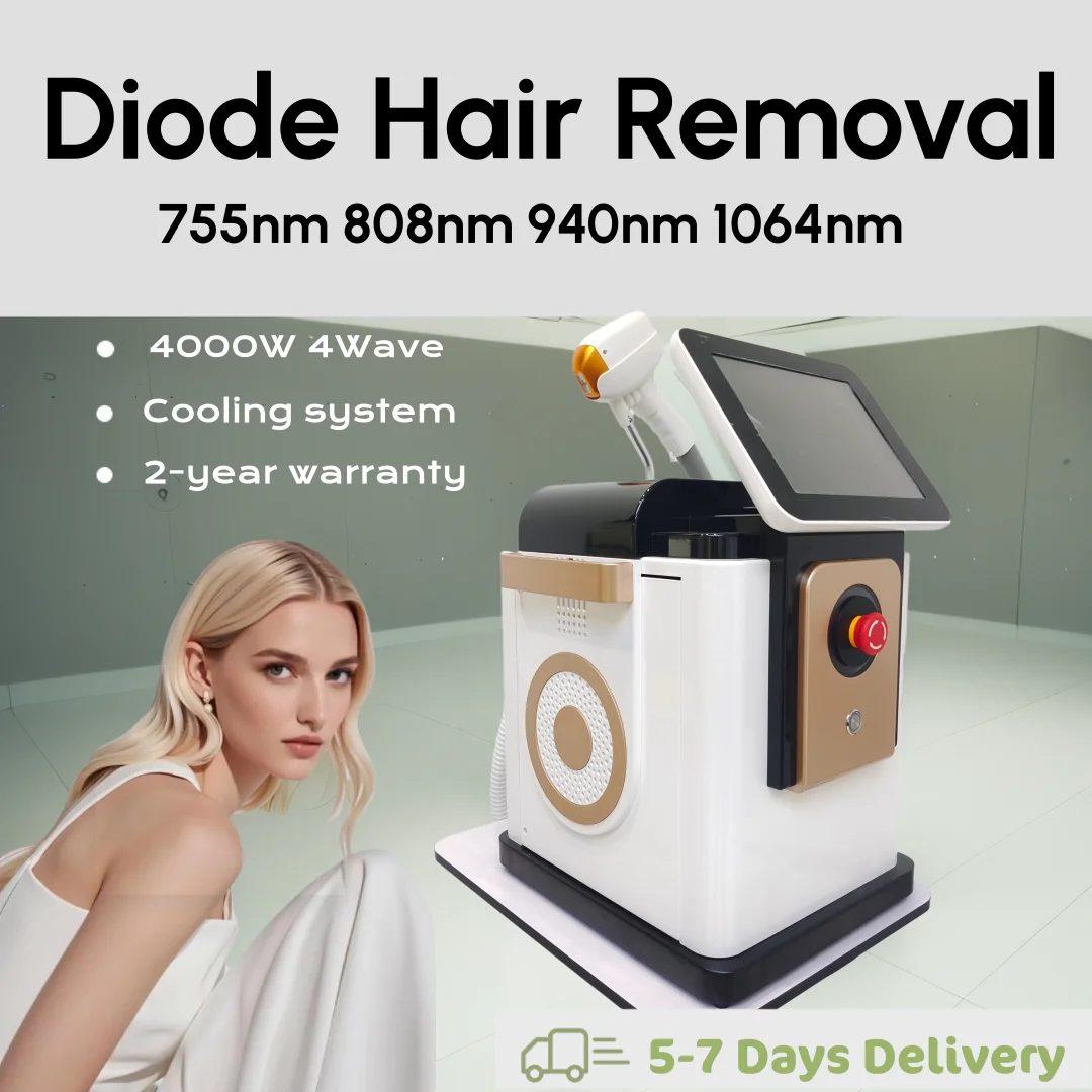 ‌ Láser de diodo profesional de 808nm 755 940 1064 dispositivo de depilación 4000W hielo titanio rejuvenecimiento de la piel grado de salón ‌