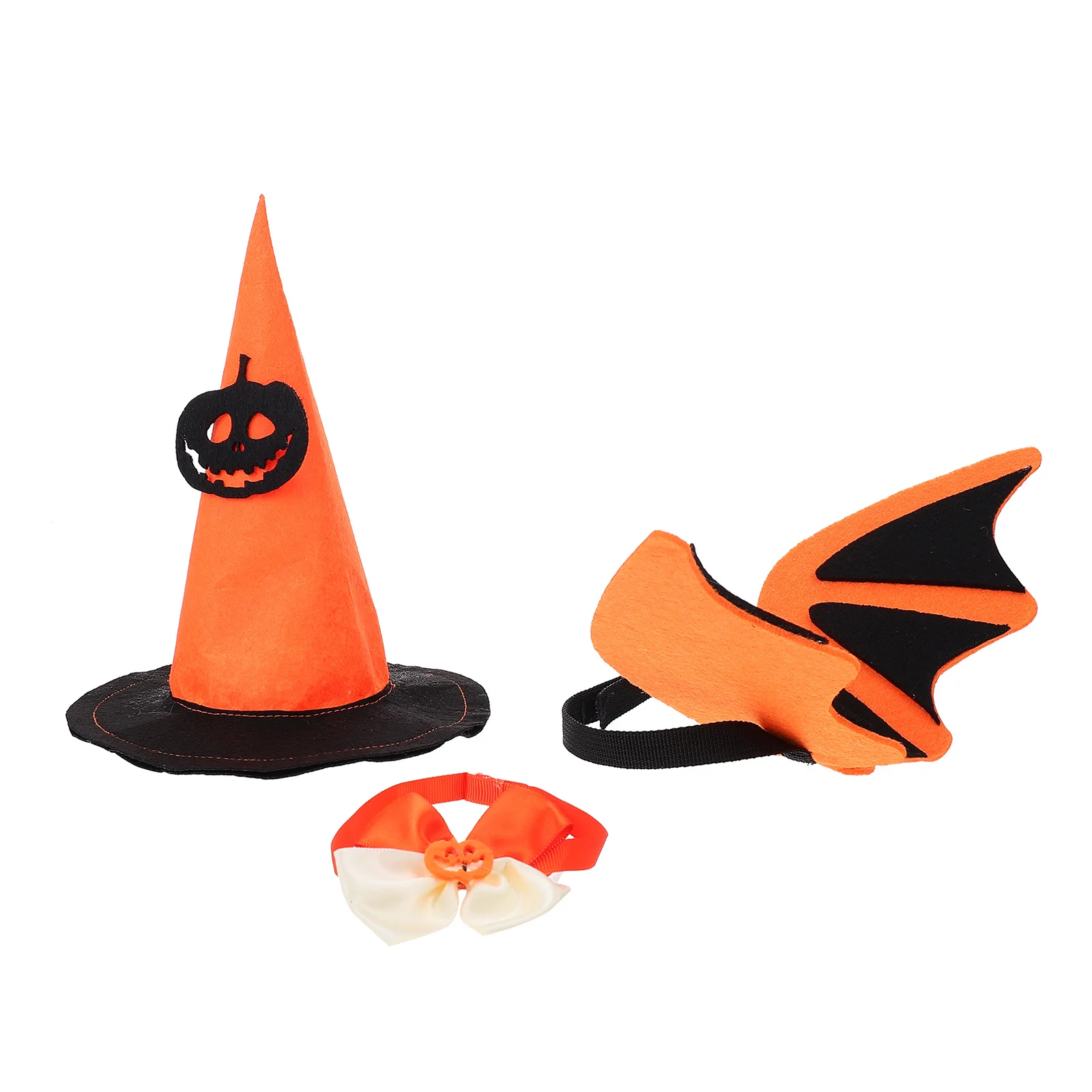 Traje de mascota de Halloween de dibujos animados, sombrero de calabaza con alas, sombreros decorativos para Festival de perros y gatos, fiesta reutilizable, cómoda y duradera