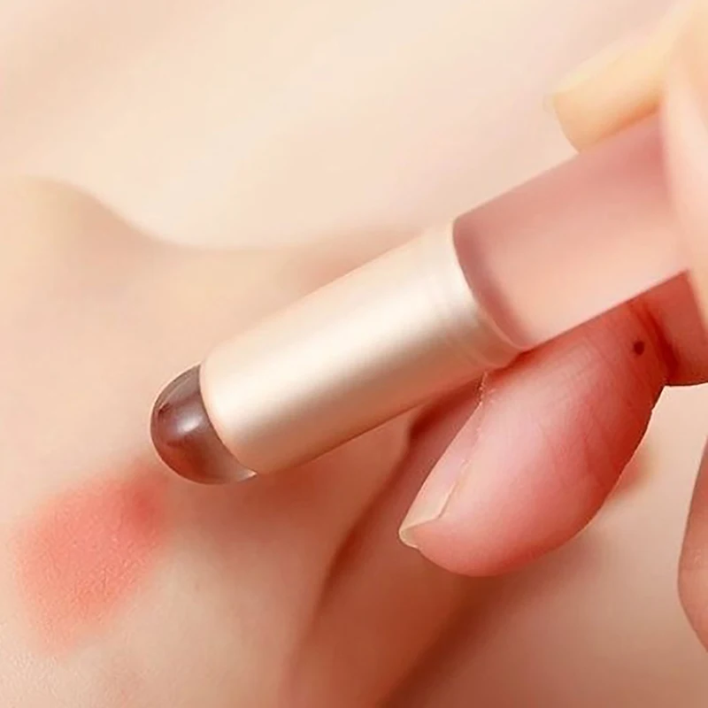 Siliconen lip- en concealer Make-upborstels met ronde kop Vingertoppen Zacht kristalhandvat Siliconen voor lippenbalsem Lippenstift Make-uptools