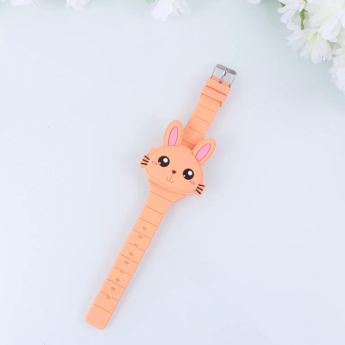 Silicone Rabbit Watch Orange Cartoon Birthday Party Favor Shower Gift Comfortable Skin Friendly Wristband