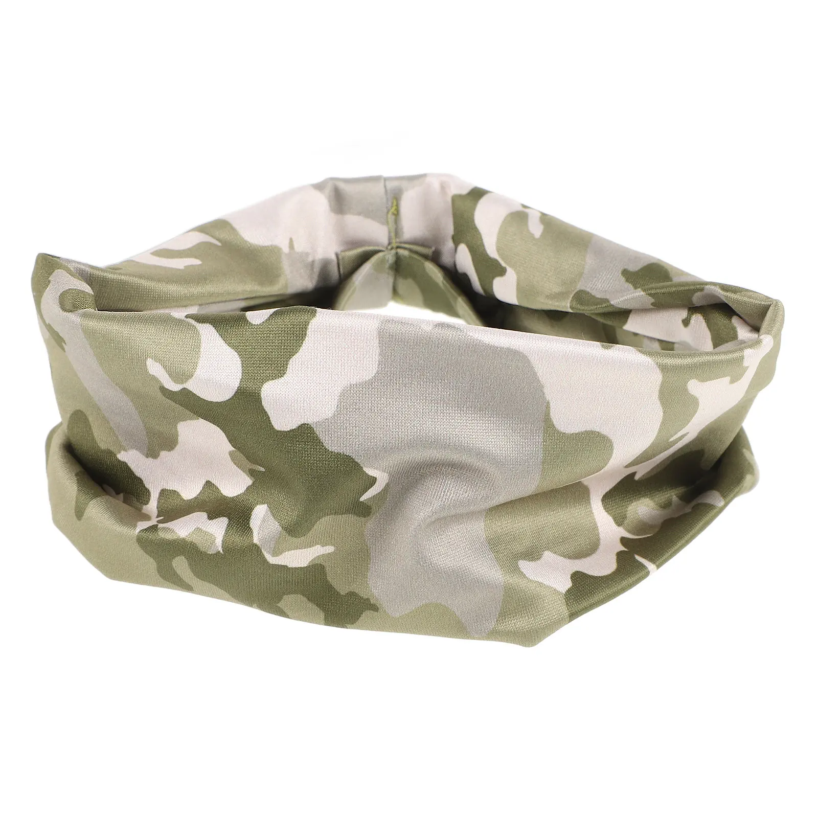 2Pcs Kids Sweatband Elastic Fitness Headband Camo Sweat Wicking Non Slip Soft Comfortable Sport Bands for Boys Girls Running