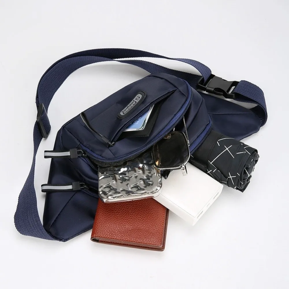 

Multi-layer Storage Mobile Waist Bag Wear-resistant Large Capacity Men Chest Bag Adjustable Strap Multi Functional