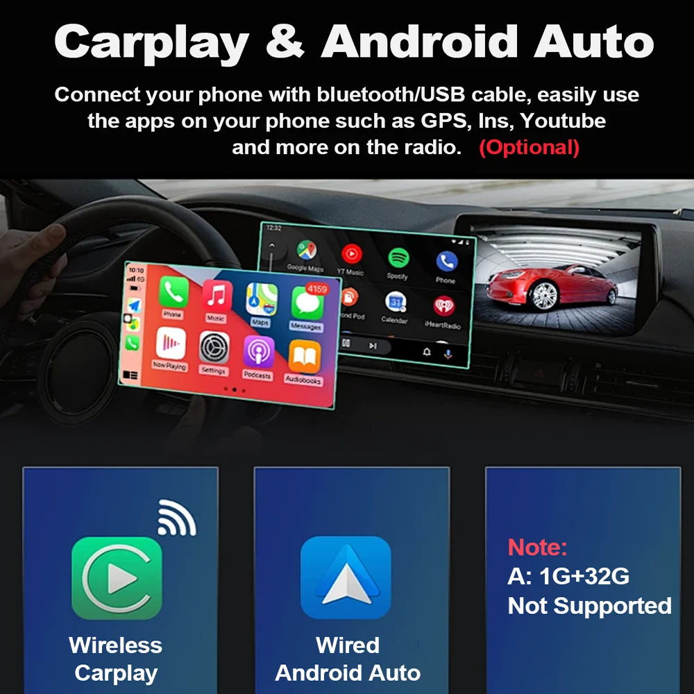 10.1 inch Wireless Carplay Navigation GPS for Peugeot 2008 208 2012 - 2018 2.5D Screen Android Auto Car Video Multimedia Player