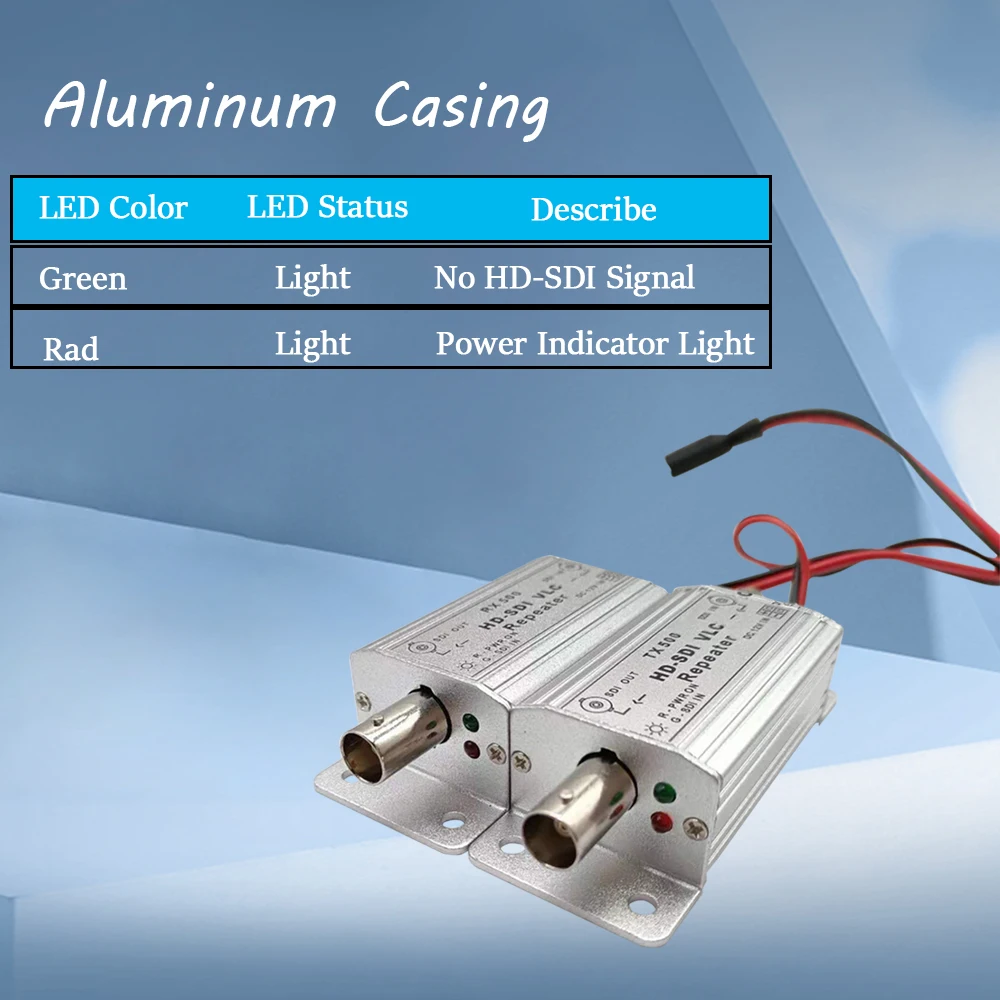 HD SDI Signal Amplifier SDI Repeater 500m Fiber Extender Including Transmitter and Receiver