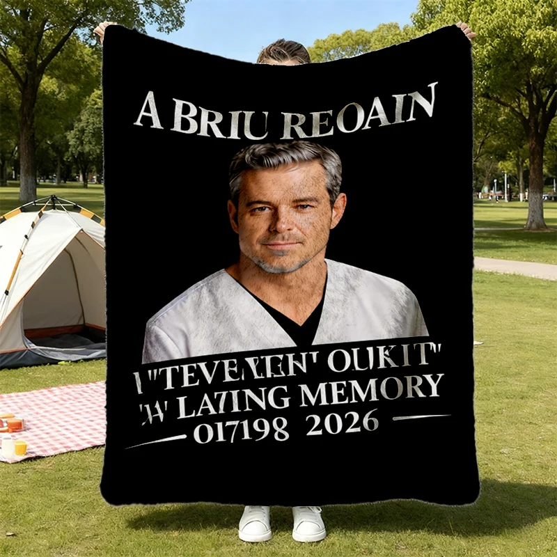 Eric Dane Memorial Flannel Blanket, Actor Remembrance Cozy Blanket