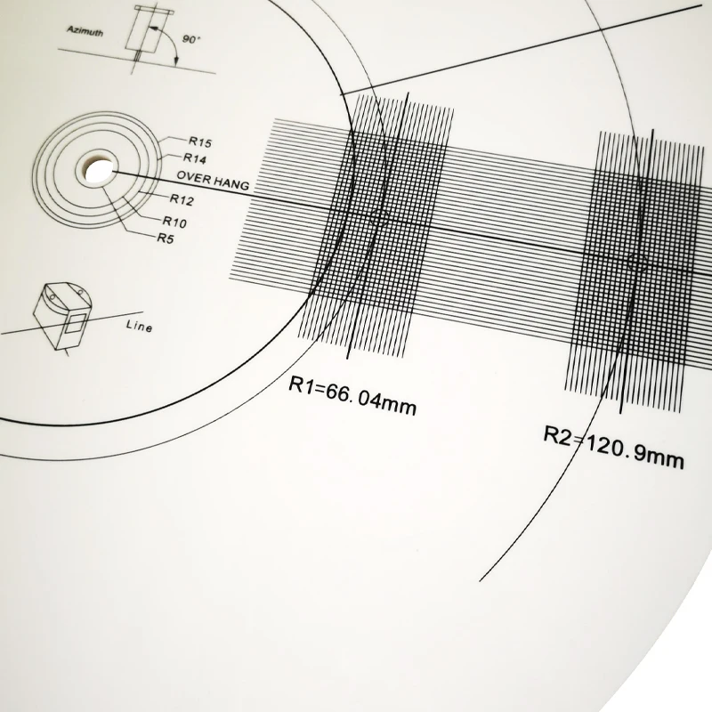 مقياس سرعة الدوران لسجل الفينيل LP ، قرص معايرة مضاد للتزلج ، منقلة محاذاة الخرطوشة ، الفونوجراف ، 3 *