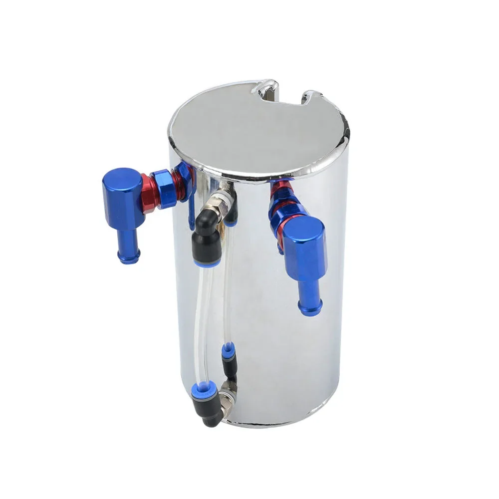 Universal Car Oil Catch Can Tank 600ml Auto Engine Breather Tank Aluminum Alloy Radiator Overflow Fuel Tank Car Accessories