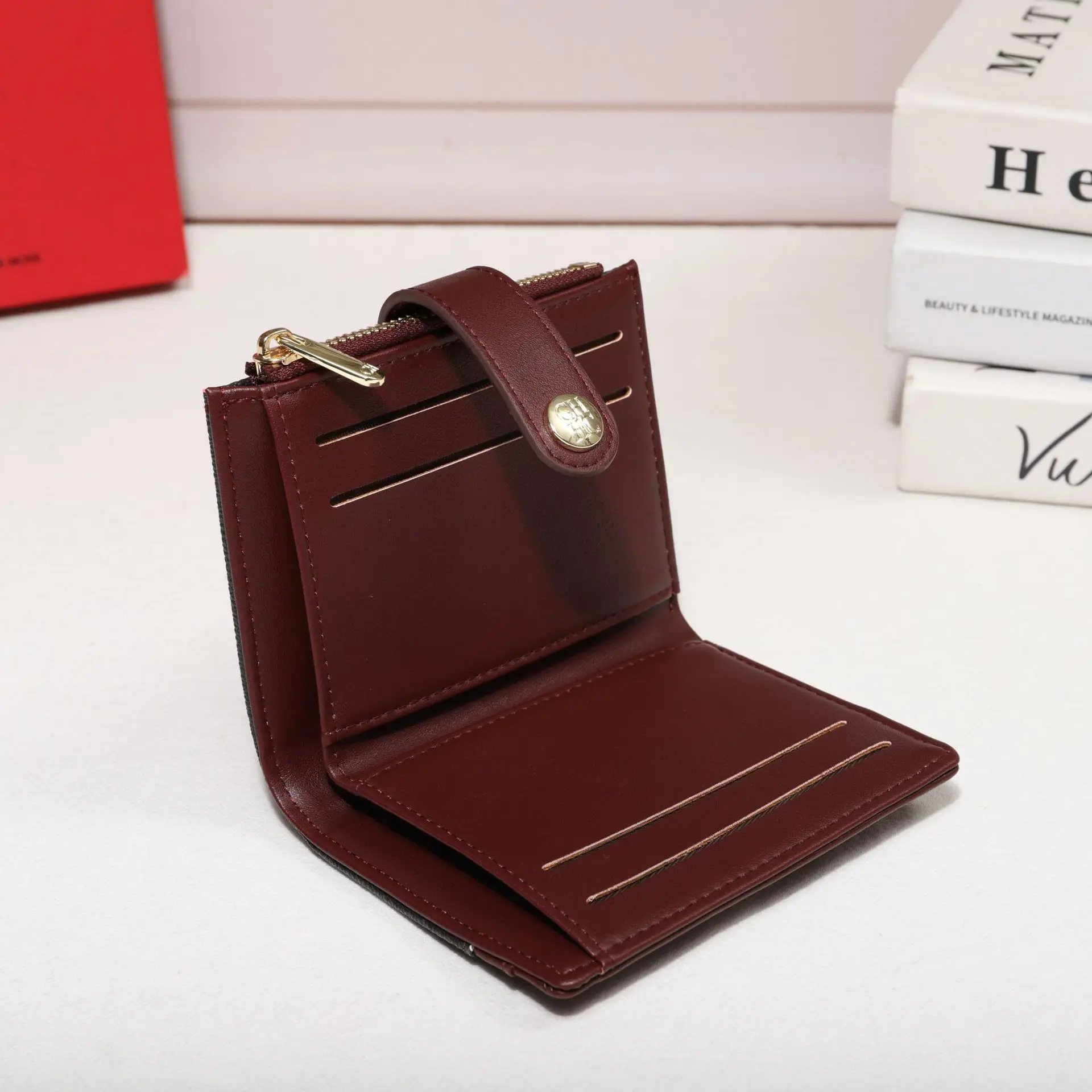 Женский кошелек большой емкости, чехол для монет, откидная крышка с застежкой, легкий доступ к свои деньги и кредитные карты