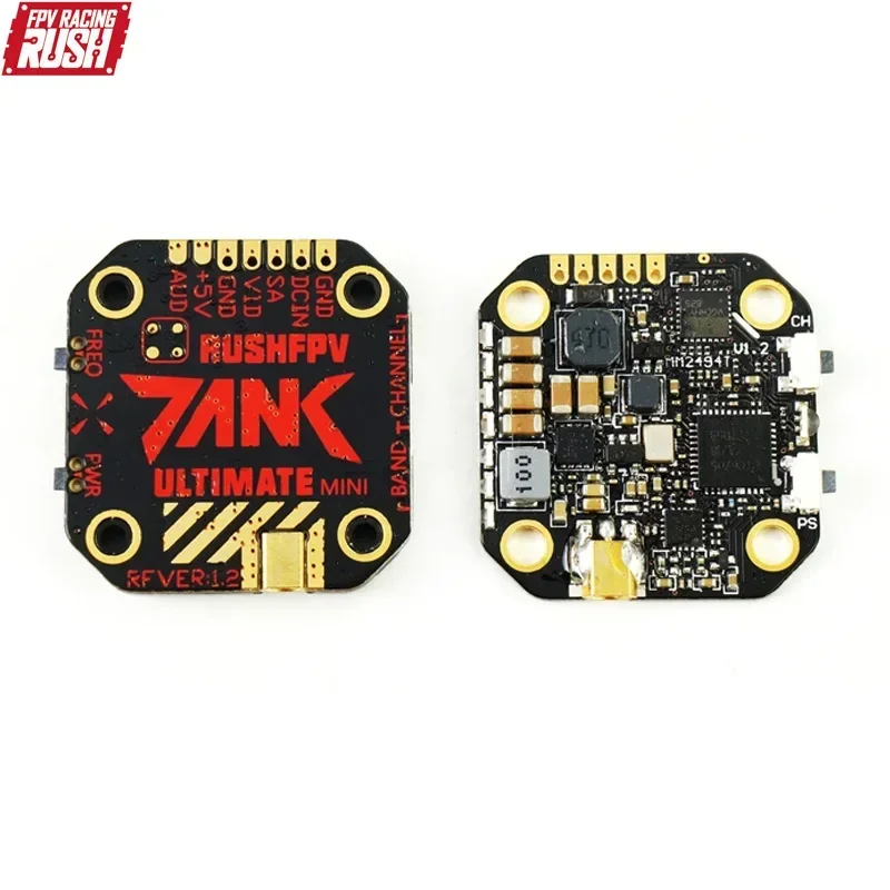 RUSH TANK Ultimate MINI II 5.8GHz 48CH RaceBand 0/25/200/500/800mW Transmisor FPV VTX Conmutable y Apilable 20x20 para Drones RC