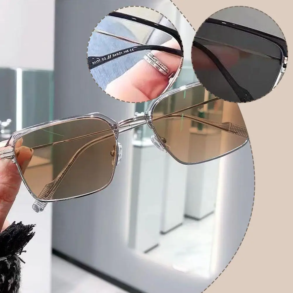 2025 novos óculos fotocromáticos para miopia, acabados planos, luz azul, mudança de cor, armação resistente, óculos para miopia d8v4