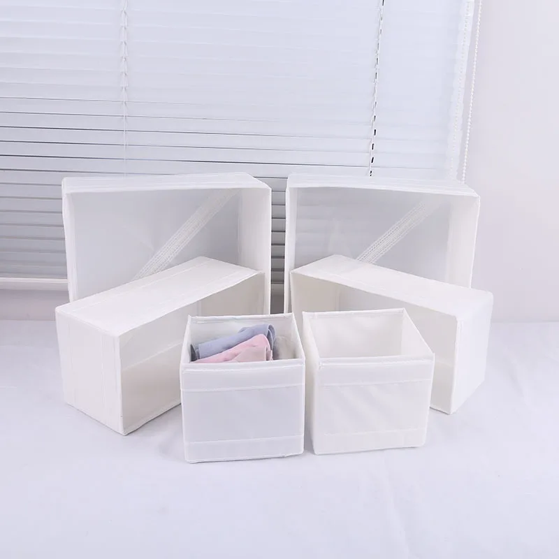 1/3pcs Foldable Clothes Storage Box Oxford Cloth Washable Drawer Organizer For Lingerie Bras Socks Leggings Clothes Scarves Toys