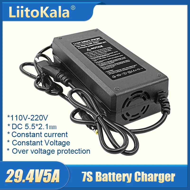 24V/42V/54.6V/67.2V/84V 5A Battery Charger 36V/48V/60V/72V 5A Li-ion Charger for 7S 10S 13S 16S 20S ebike Scooter battery pack