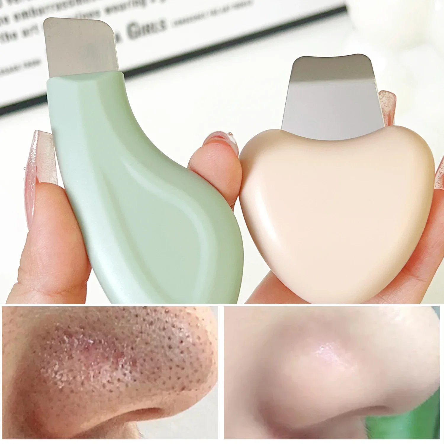 Stainless Steel Nose Blackhead Cleaner Mini Manual Pore Cleaning Shovel Remove Blackheads Pimples Deep Cleansing Tool Skin Care