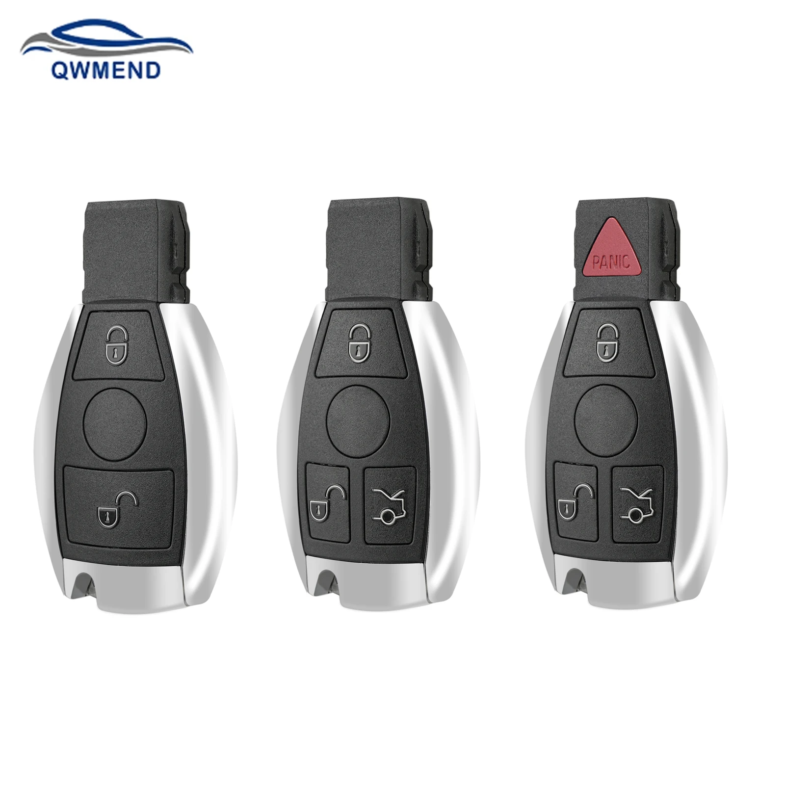 

QWMEND 2/3/4 кнопки корпус автомобильного ключа для Mercedes Benz A B C E S Class W203 W204 W205 W210 W211 W212 W221 W222 BGA дистанционный ключ
