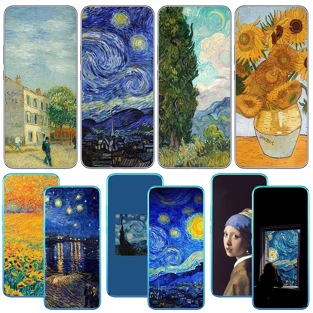 Van Gogh Starry Night Sky Art Cover Phone Casing for Samsung Galaxy A04 A05 A14 A15 A23 A34 A35 A54 A55 M23 M52 M53 M31 M51 Case