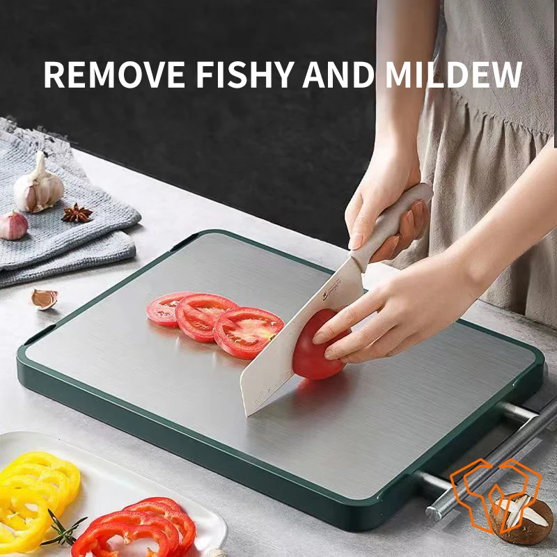 

Cutting Board Stainless Steel Ebony Antibacterial Mildew Resistant Kitchen Home Chopping Board Thickened Resistant To Cutting