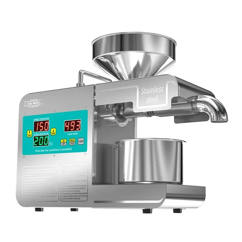 3-6kg/h Home use mini scale small coconut peanut seed manual walnut oil extraction machine 220V/50HZ