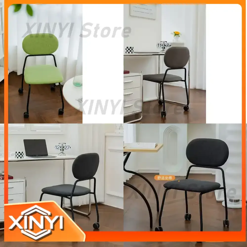 Nordic Minimalist Armchair for Living Room Comfortable Computer Office Chair Stackable Conference Room Backrest Chair