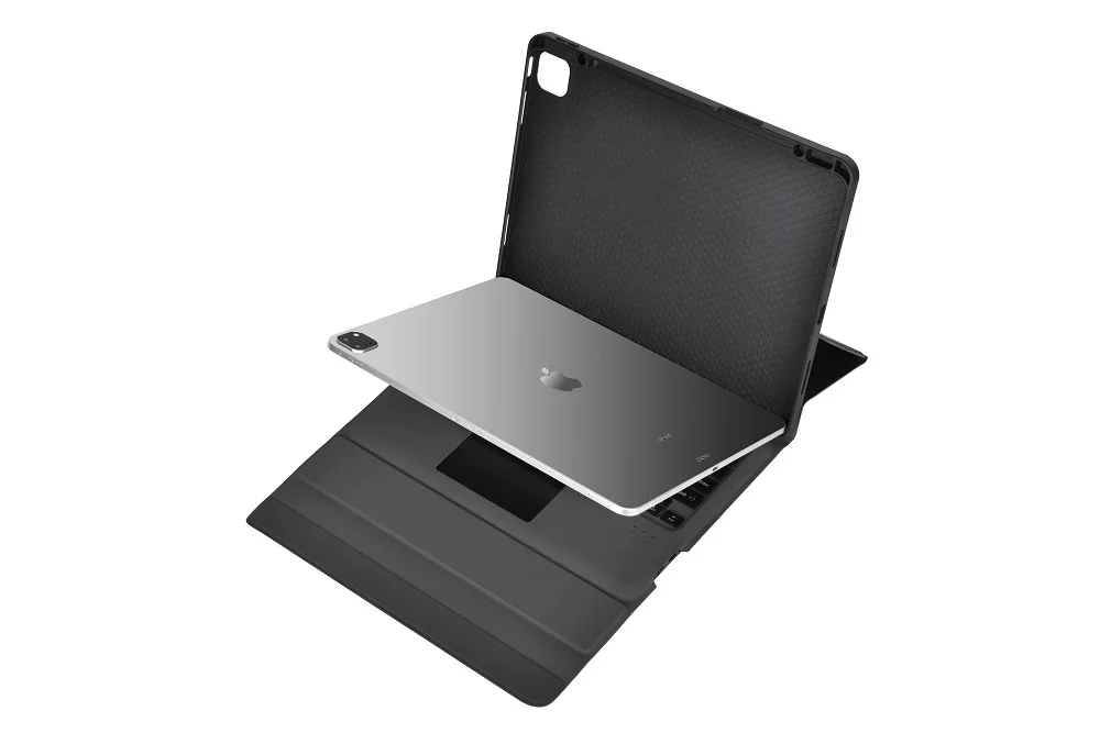 Capa de TPU com teclado LED retroiluminado Touchpad Capa de teclado sem fio para iPad Pro 12,9 polegadas 5a geração 2021/2020/2018