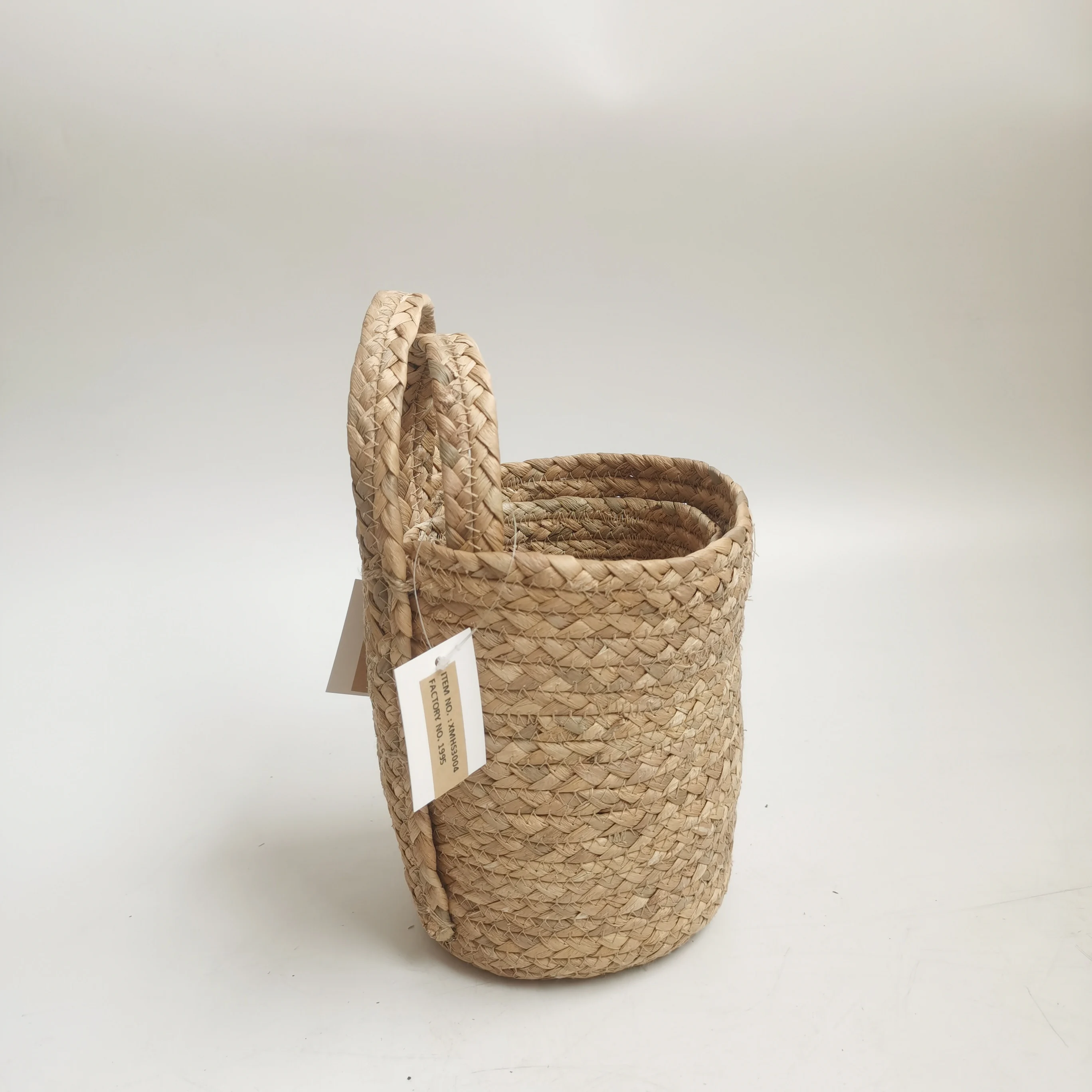 Seagrass Storage Baskets Set of 2,Hand Woven Basket Indoor Outdoor Storage Flower Cover Containers for Modern Home Decor Storage