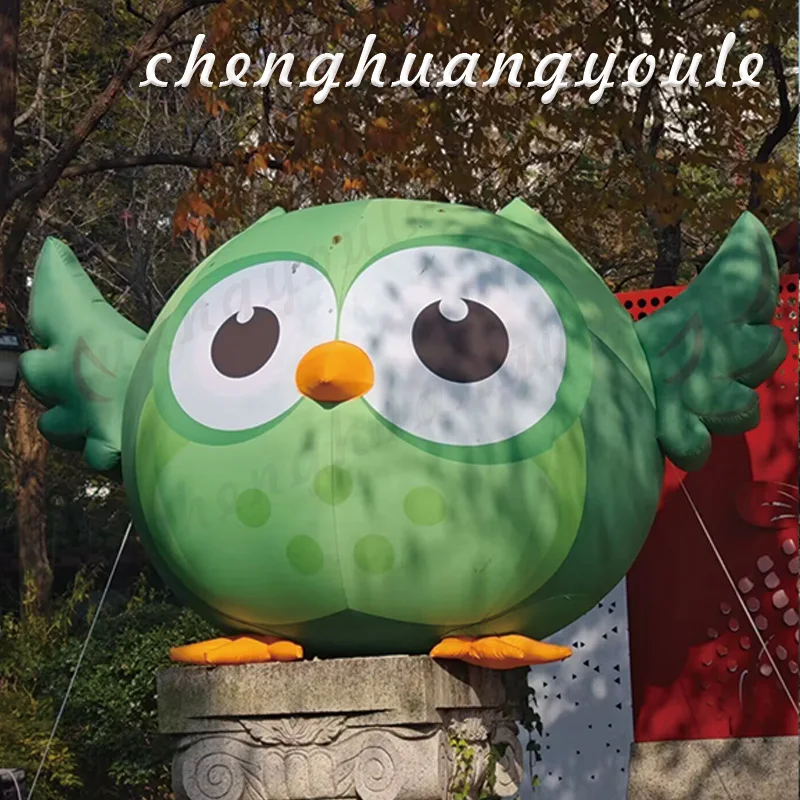 

Cartoon inflatable owl air model outdoor can love bird family animal theme exhibition commercial custom model