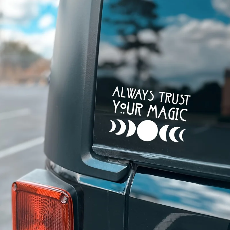 Mystical Moon Phase Car Decal - 