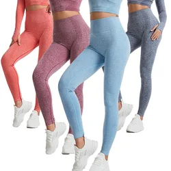 Leggings de ginástica sem costura de cintura alta para mulheres, calças de ioga, leggings esportivos de ginástica push up, calças justas de alongamento fino, vital, sexy, novo, 2023