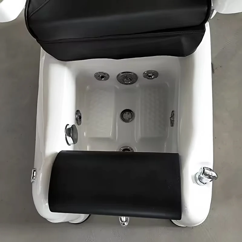 Muebles de salón de uñas de nuevo diseño Popular de fábrica, cómoda silla de pedicura para Spa de pies con cuenco de fregadero de cuero de alta calidad a la venta