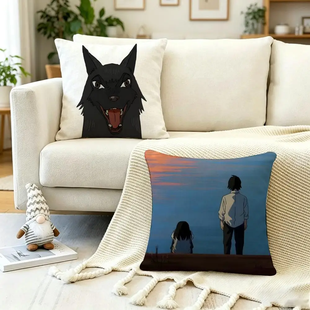 Hit Anime S-Sonny B-BoyS Cushion Cover Anti-dustmite Pillowcase Invisible zipper silky short plush Sofa cushion cover
