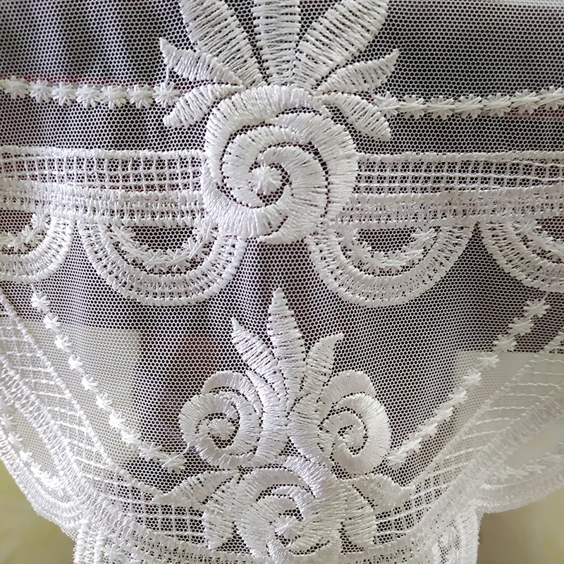 Mesh bottom embroidery flag table lace decorative tablecloth long table mat water soluble embroidery handicraft table decoration