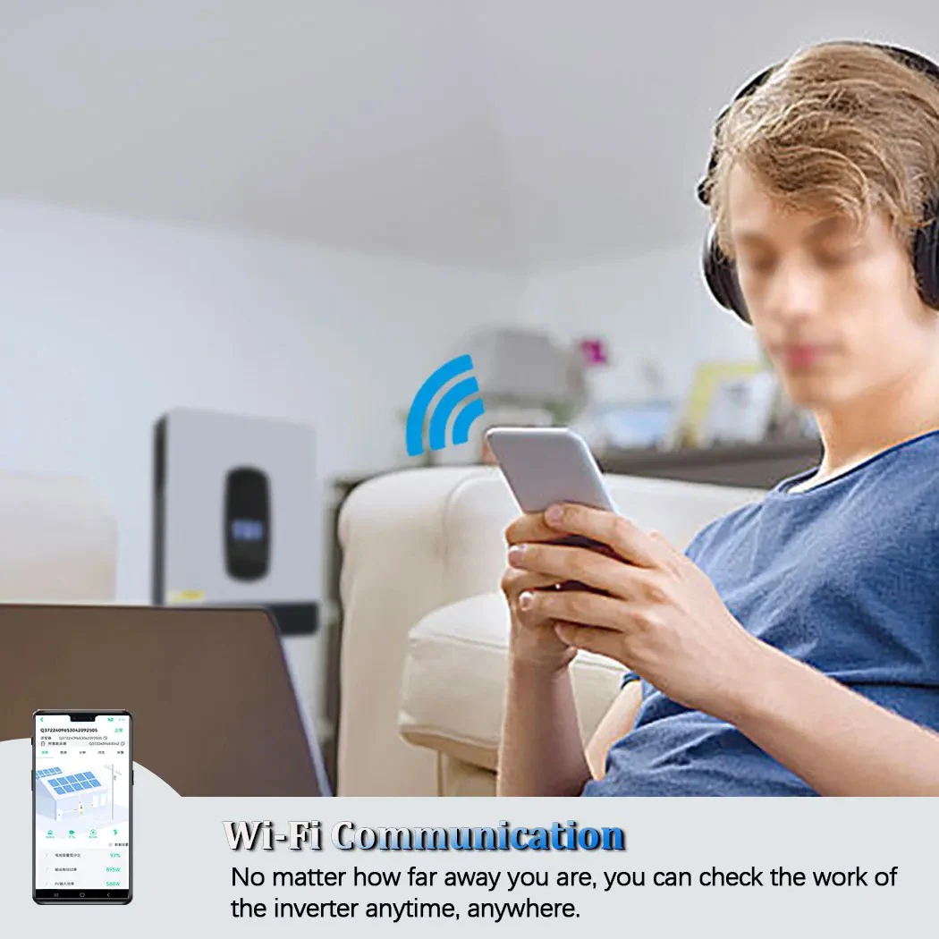 ECGSOLAX 3KW 24V Hybrid Solar Inverter 230Vac MPPT 80A Charge Controller Off-Grid Solar Charging System Inverter