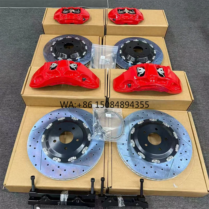 

Custom 6 Piston Front 4 Piston Rear Big Brake Kit, 380mm 410mm Rotors, Big Brake Refit, Racing Performance Auto Mod Parts