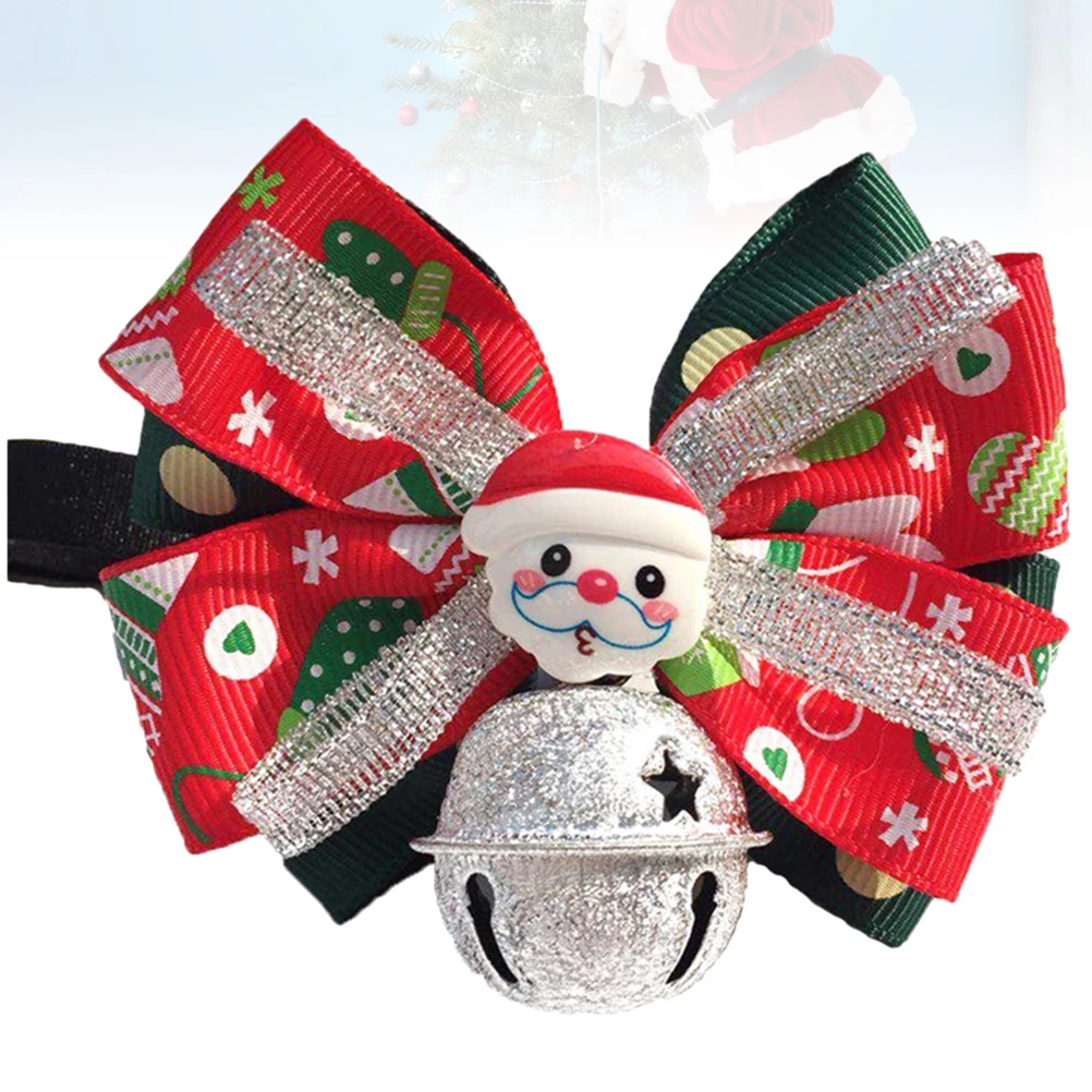 

2pcs Pet Collar Bow Tie Necklace Party Supplies Christmas Adjustable Dog Walking Bowknot Shape Pet Accessories