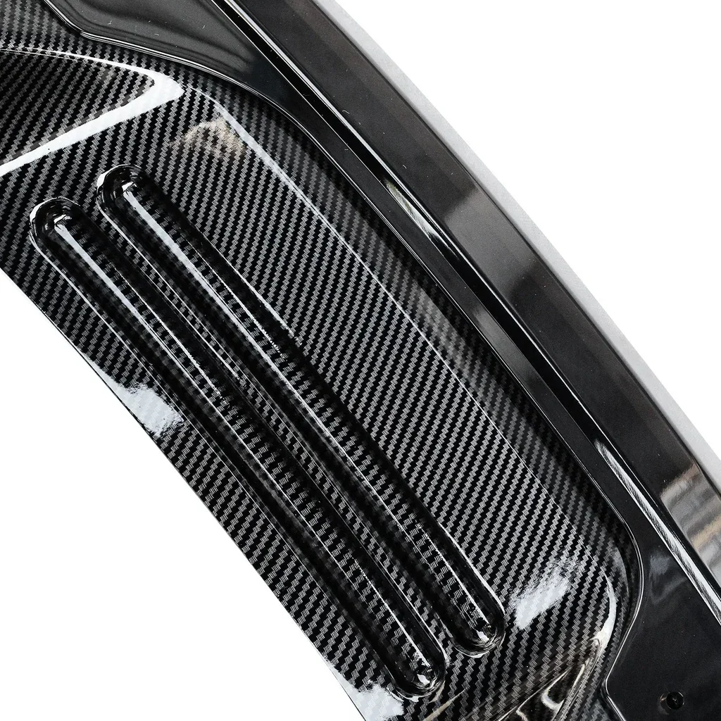 포드 머스탱 2015-2023 GT500 스타일 테일 윙 디퓨저 트렁크 립 스플리터 글로시 블랙 카본 룩을위한 자동차 리어 스포일러 윙 썸네일 6