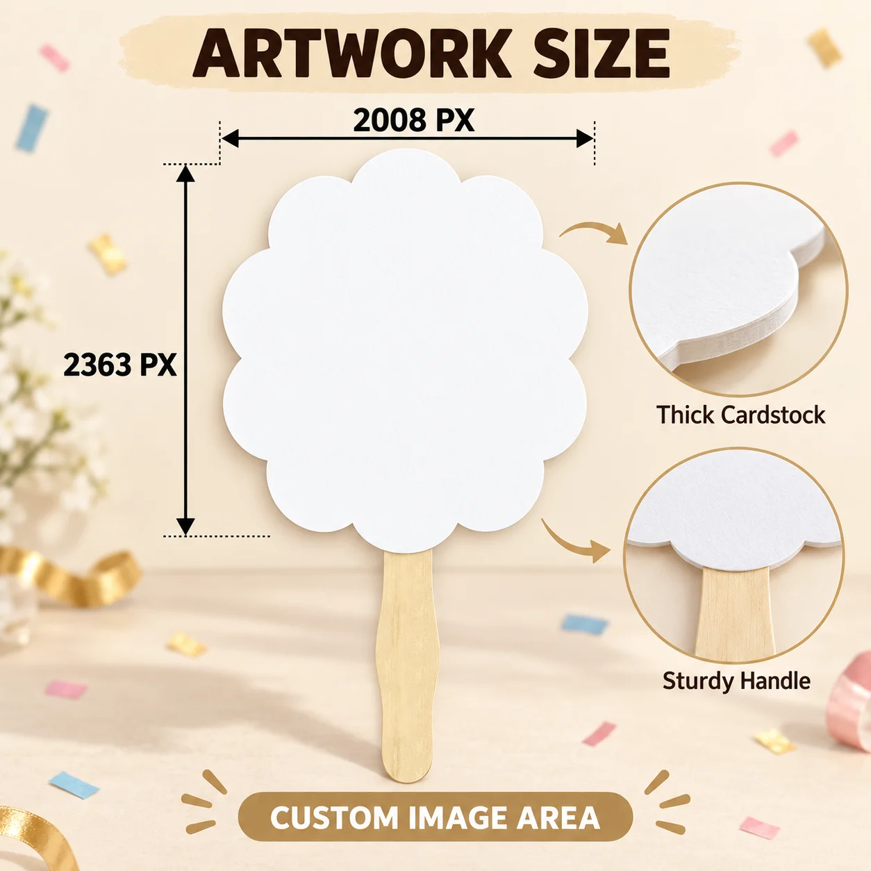 Custom Handheld Large Portrait,Personalized Face on a Stick,Custom Face Hand Fan,Customizable Wedding Gift for Photos,Fan
