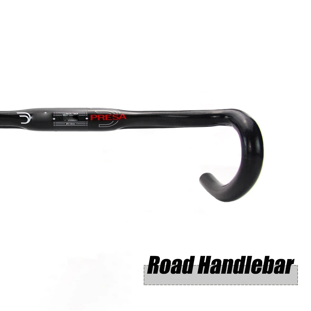 Carbon Fiber Road Bike Handlebar T800 Drop Road Bar 380-440mm 3K Gloss Bicycle Accessories