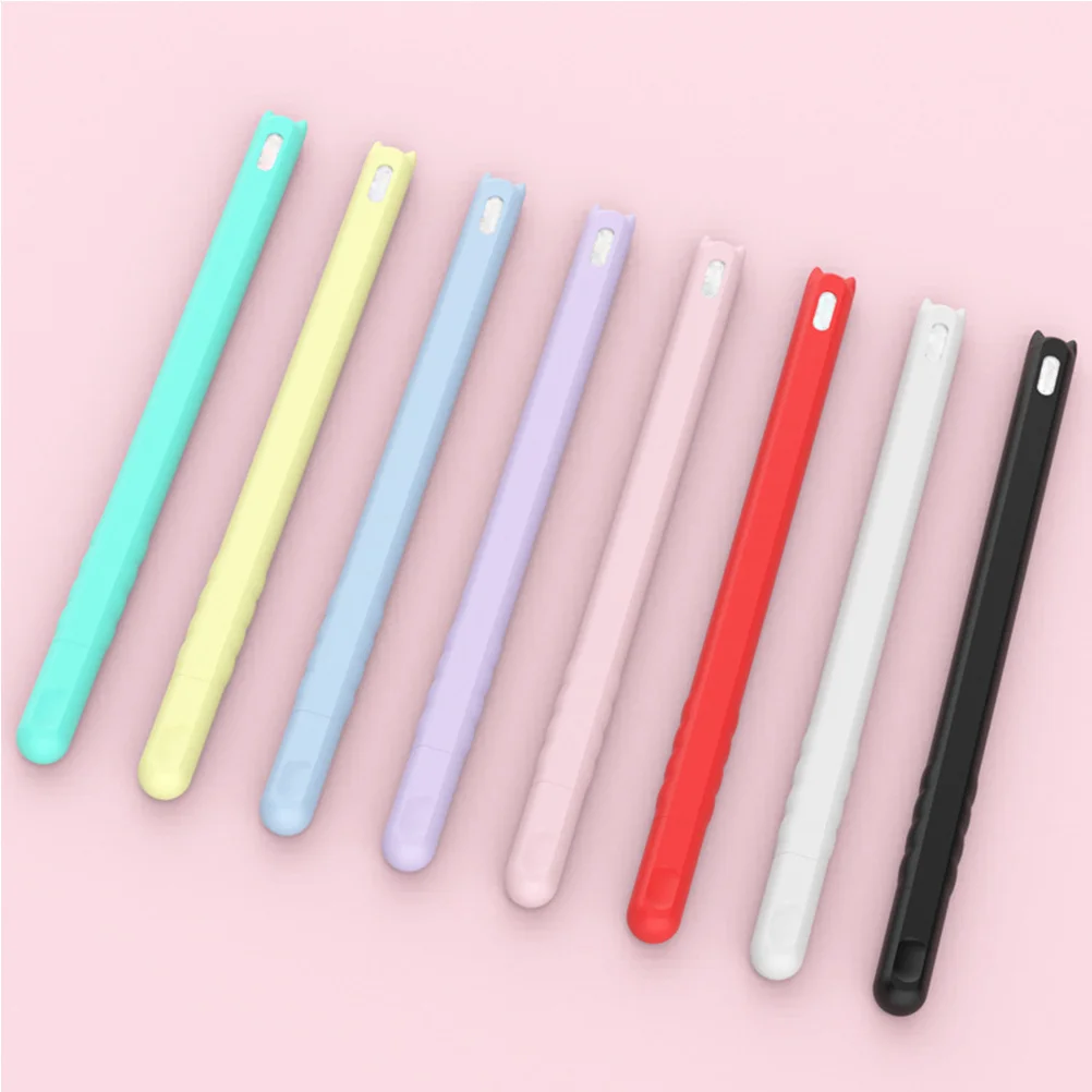 

3 pcs Silicone Case For Stylus Pen Nib Cover Protective Cap Anti-Scratch Roll Protection Pencil Holder Red Accessory For Tablet
