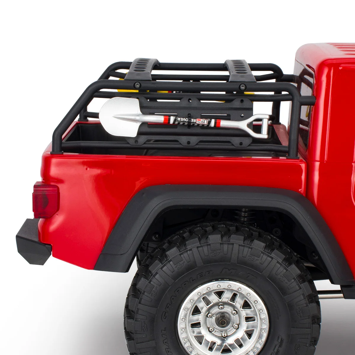 Décoration de pelle en métal simulée 105x25mm pour voiture sur chenilles 1/8 1/10 RC Axial SCX10 TRX4 90046 D90 D110 Redcat TF2 Tamiya CC01