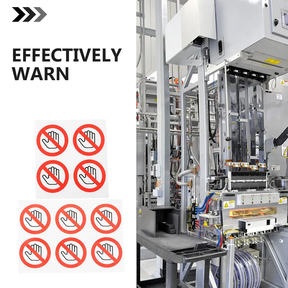 

5pcs Do Not Touch Warning Sign Stickers Adhesive Security Signs Safety Label Decals For Factory Machine Wall No Touch Labels