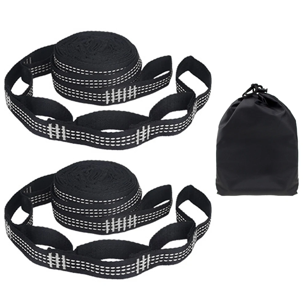 2pcs Reinforced Hammock Strap Outdoor Camping Hammock Garden Swing Straps Rope High Strength Load-Bearing Strap Rope