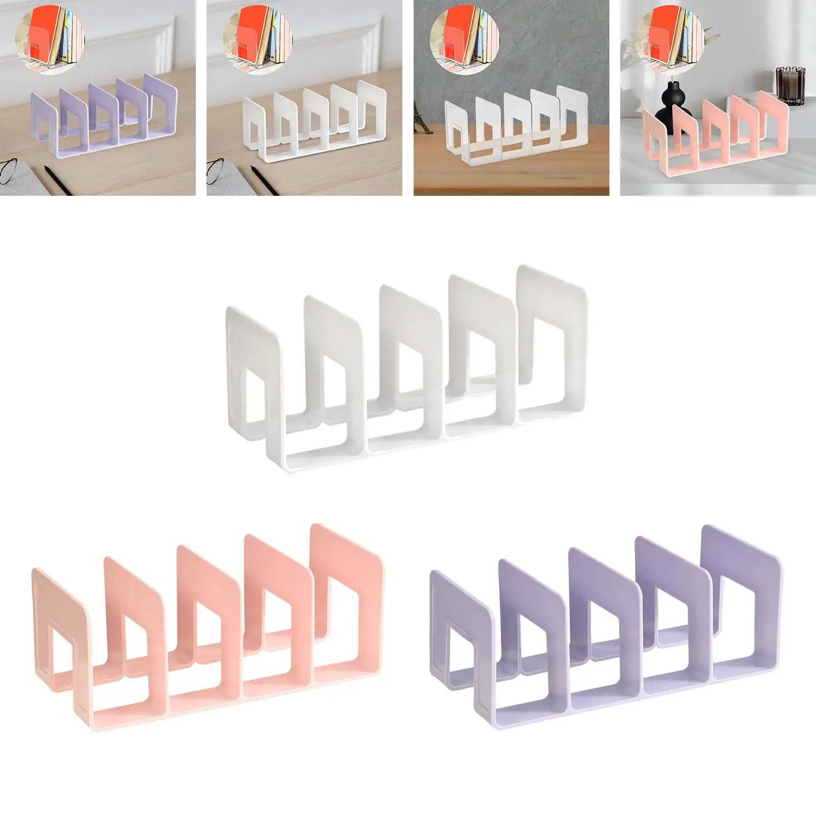 Creative Book Stand Countertop Divider Shelf Tabletop Tour Frames Book Stand