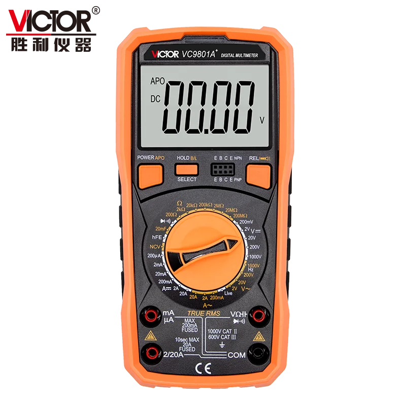 VC9801A+ with Flashlight Multi Meter Digital Multimeter Digital Tester Electrical True RMS Multimeter