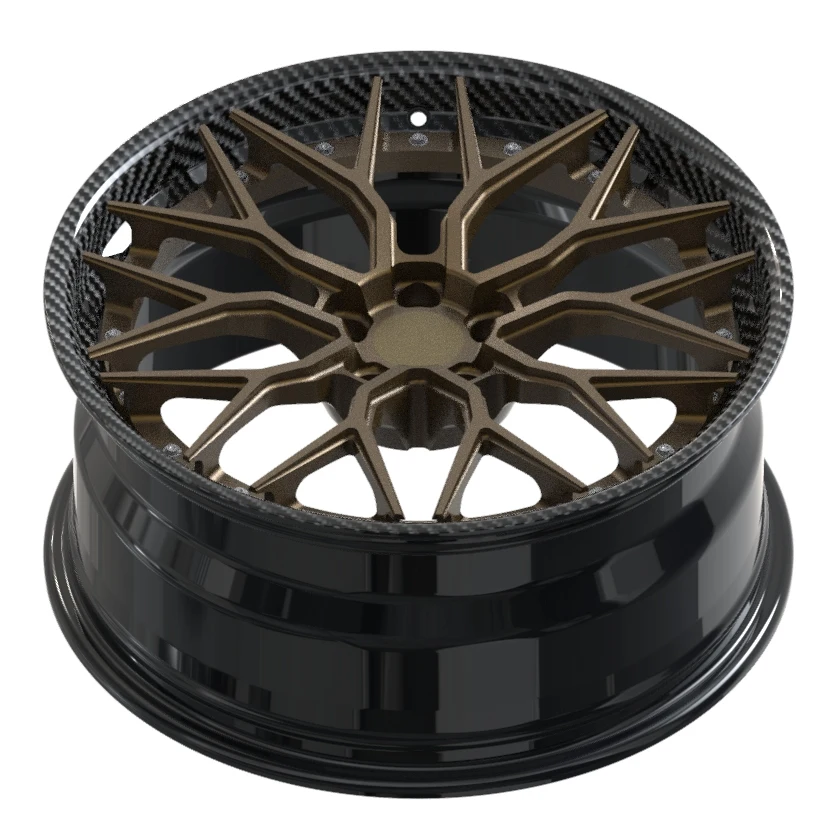 Llanta de carbono personalizada, 2 piezas, pasajero forjado 5X114,3 5X120 5X130 5X127 20 21 22 23 pulgadas, ruedas de carreras de fibra de carbono