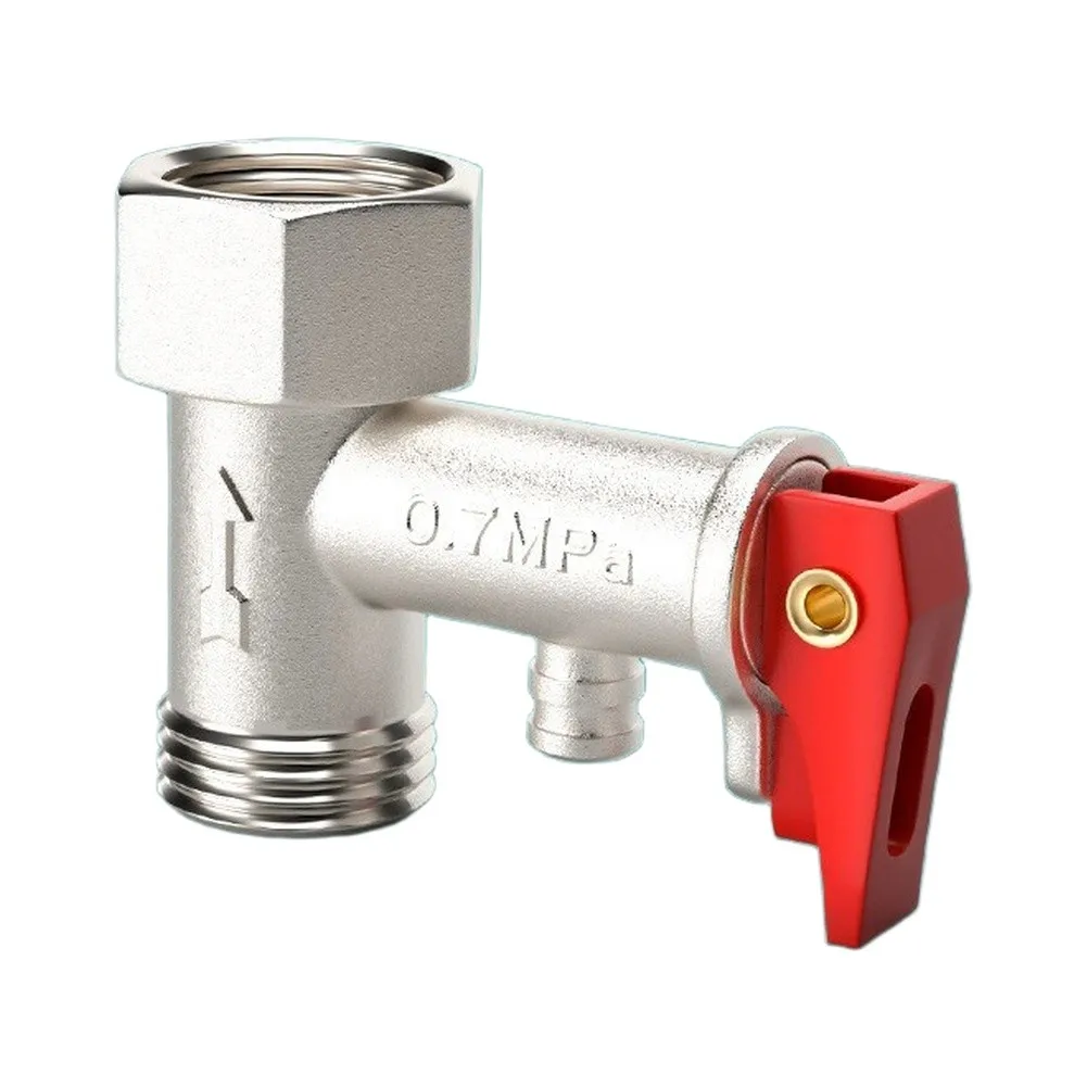Brass Pressure Relief Valve 5 2 10cm for Electric Water Heaters Safety Component with High Temperature Resistance